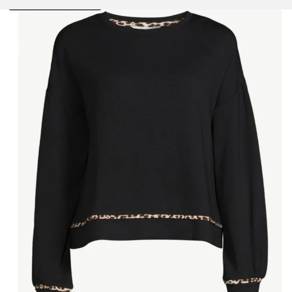 Sofia Vergara long sleeve Top Sweater Size Medium Black Color - Picture 12 of 12